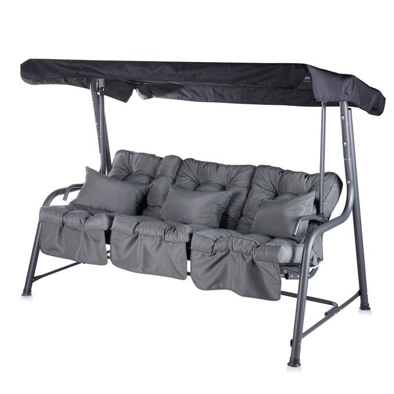 Alfresia Turin 3 Seater Reclining Garden Swing Seat | Classic Cushions