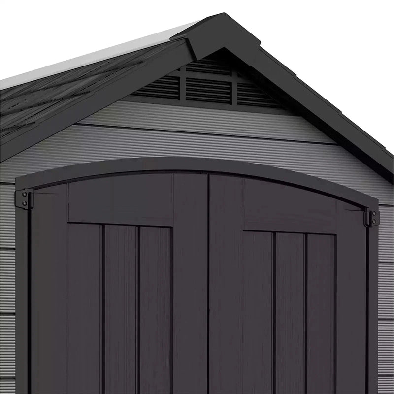 Keter 7.5×9 Premier Heavy Duty Plastic Shed – Grey