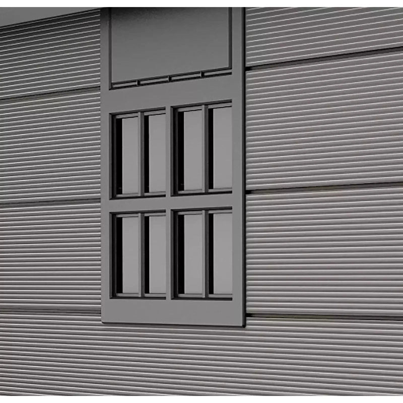 Keter 7.5×9 Premier Heavy Duty Plastic Shed – Grey