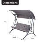 Alfresia 3 Seater Swing Seat with Cushions - Image 5