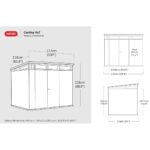 Keter 9x 7 Cortina Heavy Duty Plastic Pent Shed – Dark Green - Image 6