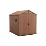 Keter 6×8 Darwin Heavy Duty Plastic Garden Shed – Brown