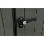 Keter 9x 7 Cortina Heavy Duty Plastic Pent Shed – Green - Image 3