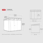 Keter 9x 7 Cortina Heavy Duty Plastic Pent Shed – Dark Grey - Image 5