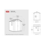 Keter 6×6 Darwin Heavy Duty Plastic Garden Shed – Brown - Image 7