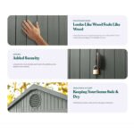 Keter 6×8 Darwin Heavy Duty Plastic Garden Shed – Green - Image 5