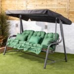 Alfresia Turin 3 Seater Reclining Garden Swing Seat | Classic Cushions - Image 7
