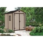 Keter 6x 8 Manor Plastic Garden Storage Shed – Beige - Image 2