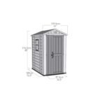 Keter 4×6 Factor Heavy Duty Plastic Garden Shed – Beige - Image 9