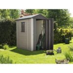 Keter 4×6 Factor Heavy Duty Plastic Garden Shed – Beige - Image 3