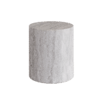 Porto Travertine Side Table, Grey - Image 2