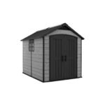 Keter 7.5×9 Premier Heavy Duty Plastic Shed – Grey
