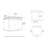 Keter 9x 7 Cortina Heavy Duty Plastic Pent Shed – Green - Image 7
