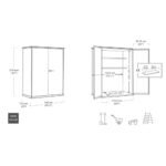 Keter 4×2 Cortina Alto Heavy Duty Vertical Plastic Garden Shed with Shelves - Image 6