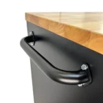 72" Matte Black Powder Coated Steel 15 Drawer Lockable Wooden Top Tool Chest - Image 7