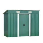 8X4 Metal Garden Shed Pent/Apex Roof Outdoor Storage With Free Base - Image 4