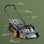 VonHaus Petrol Lawnmower 132cc, Self Propelled Lawn Mower for All Types of Grass - Image 5