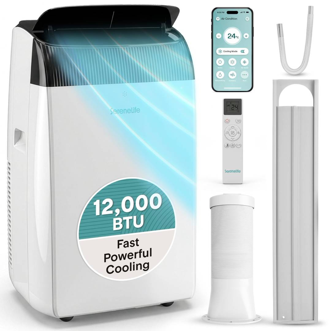 12,000 BTU Smart 3-in-1 Portable Air Conditioner with WiFi 12,000 BTU Smart Portable Air Conditioner with WiFi – 3-in-1 - Image 1
