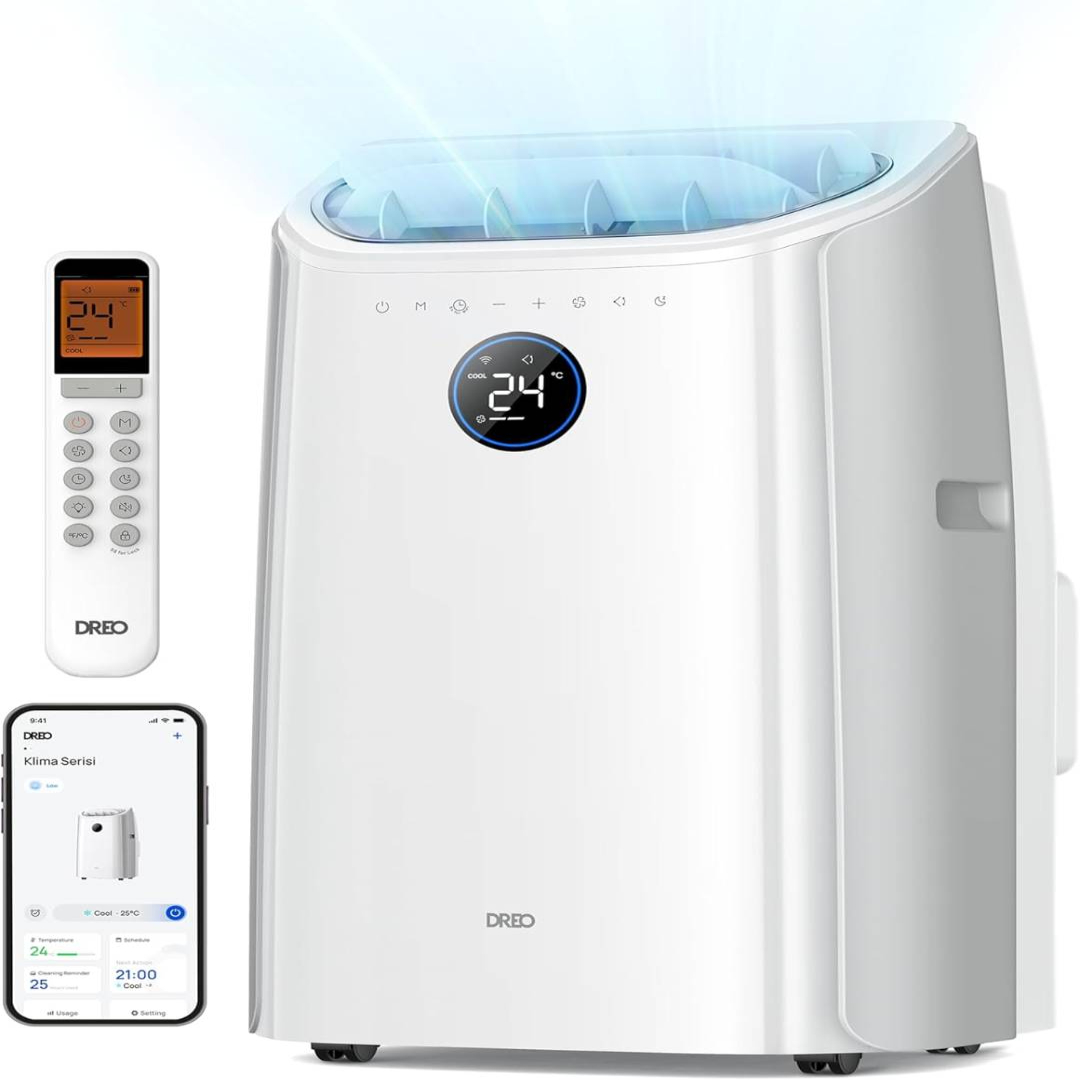 12,000 BTU Smart 3-in-1 Portable Air Conditioner.jpg 12,000 BTU Smart Portable Air Conditioner with App & Voice Control - Image 1