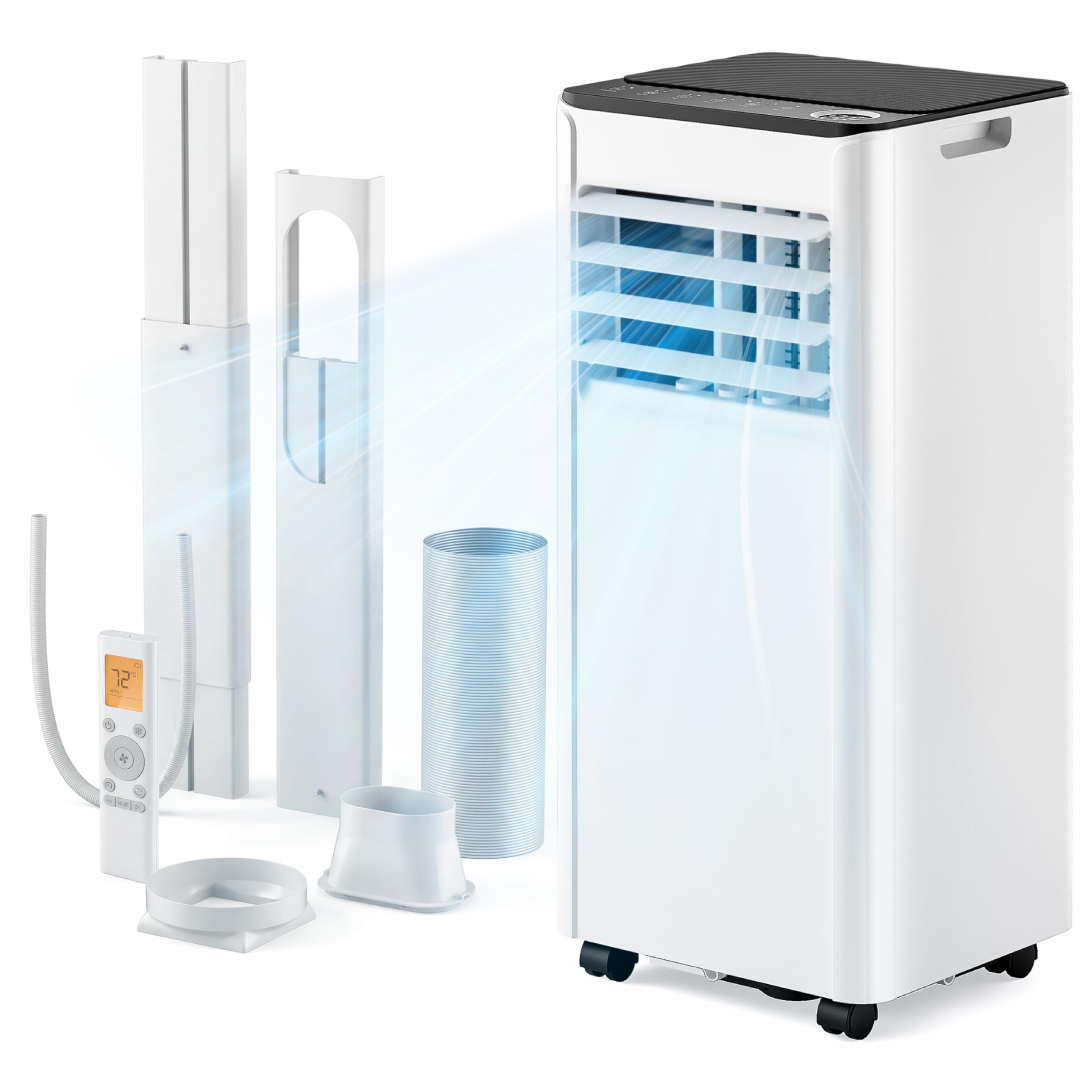 9,000 BTU 4-in-1 Portable Air Conditioner 9,000 BTU Portable Air Conditioner with Dehumidifier & Fan - Image 1