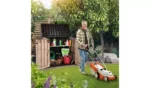 Keter Store It Out Midi Beige & brown Wood effect Plastic Garden storage box 880L - Image 2