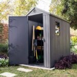 Keter 4’x6′ Darwin Heavy Duty Plastic Garden Shed – Grey - Image 2