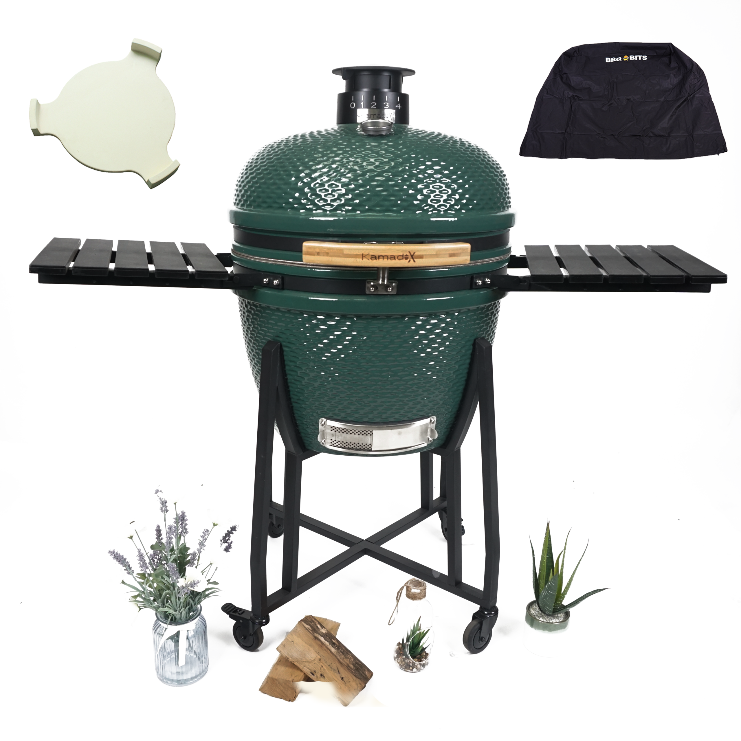 DSC04494firstpic22G-scaled-1.png Kamado X® Midi BBQ Bundle Green - Image 1