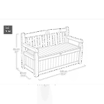 Keter Eden 265L Plastic Storage Bench – Dark Grey - Image 6
