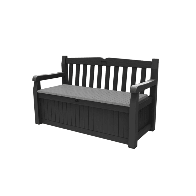 Eden_Bench_585_590_1030x650_copy.png Keter Eden 265L Plastic Storage Bench – Dark Grey - Image 1