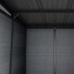 Keter Newton Plus Vertical 7x7.5 ft Apex Grey Plastic 2 door Shed with floor & 2 windows (Base included) - Image 3