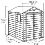 Keter 6′ x 8′ Manor Plastic Garden Storage Shed – Beige - Image 7