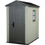 Keter 4’x6′ Factor Heavy Duty Plastic Garden Shed – Beige