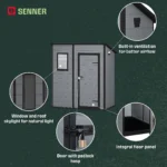 Klikstrom Senner 6x4 ft Pent Grey Shed with floor & 1 window - Image 7