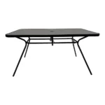 Bahama Matt Black Metal 6 Seater Dining set - Image 5