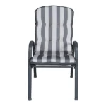 Colorado Grey Metal 4 seater Dining set with Grey Parasol - Image 3