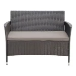 Derry Matt Light black Rattan effect 4 Seater Coffee set - Image 4