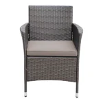 Derry Matt Light black Rattan effect 4 Seater Coffee set - Image 6