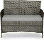 EVRE Grey Rattan Garden Furniture Set Patio Conservatory Balcony Outdoor 4 Seater - Image 8