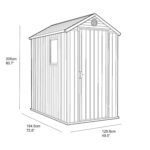 Keter 4’x6′ Darwin Heavy Duty Plastic Garden Shed – Brown - Image 11
