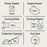 FPLM132H-6 132cc Petrol Push Lawnmower - Image 5
