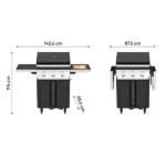 GoodHome Attaia Black 3 burner Gas BBQ - Image 9