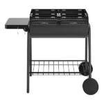 GoodHome Pondera Black Charcoal BBQ 370 x 395mm