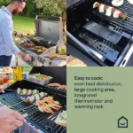 GoodHome Powell 4 burner Gas BBQ, White - Image 5