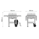 GoodHome Powell 4 burner Gas BBQ, White - Image 11