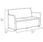 Keter Mia Graphite Plastic 4 seater Coffee set - Image 6
