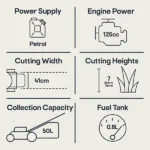Mac Allister MLMP300H40 125cc Petrol Rotary Lawnmower - Image 7