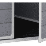 Keter 6′ x 6′ Manor Plastic Pent Garden Storage Shed – Grey - Image 3
